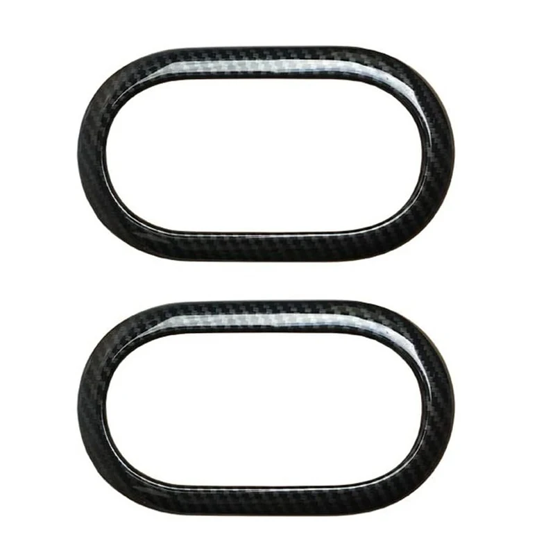 Car Carbon Fiber Interior Door Handle Frame Decorative For Benz Smart 453 Fortwo Forfour 2015-2020