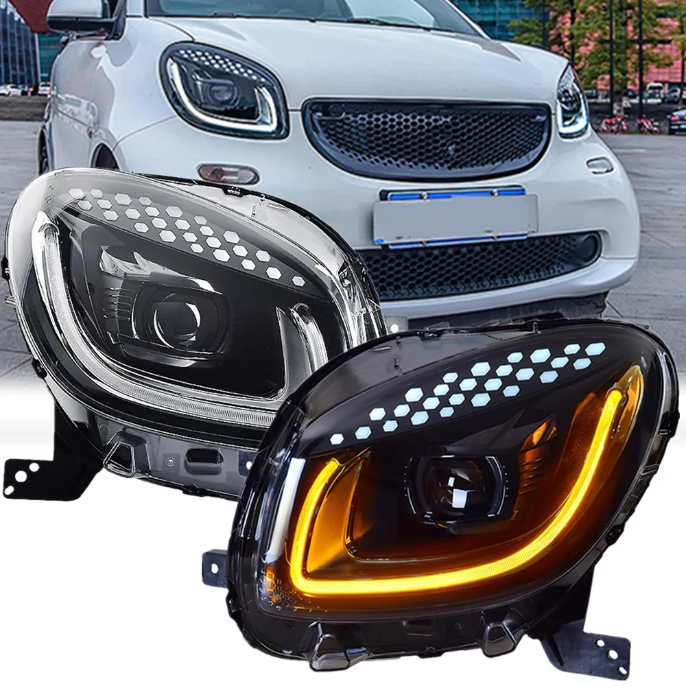 Fari A Led Per Auto Per Benz Smart 453 Fortwo Forfour 2015-2019 Accessori Gruppo Fari Modificati Fari Anteriori Fari