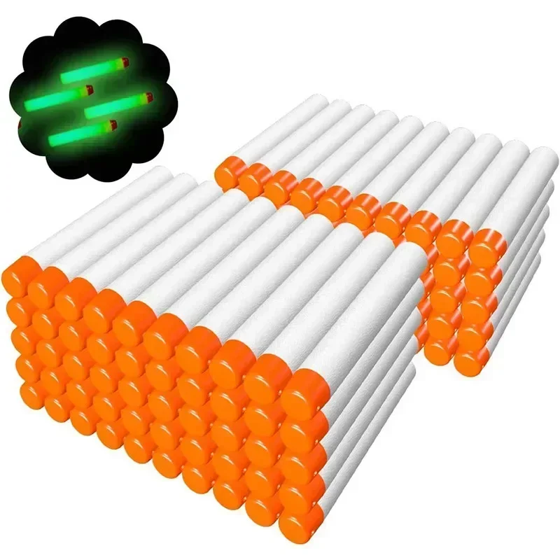 2024 Nuove Freccette Di Ricarica Da 100 Pezzi Per Nerf N-Strike Elite Module Glow At Dark Bulles-White