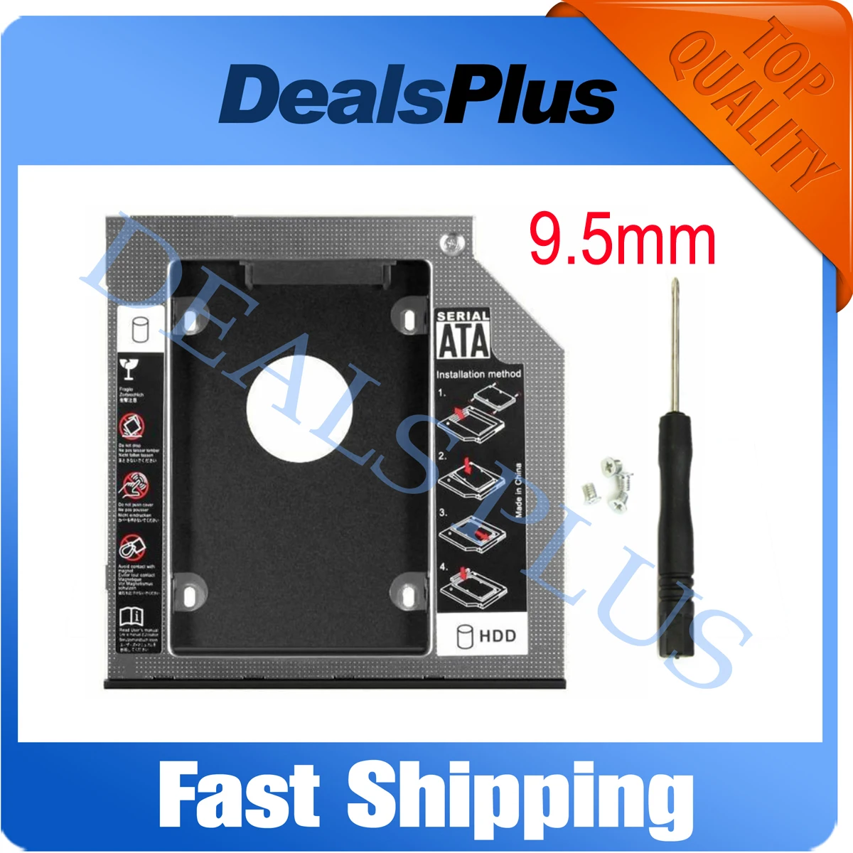 Caddy Da 9.5Mm 2 ° Disco Rigido Sata Hdd Ssd Per Dell Inspiron 15 5000 5100 5555 5558 5559 3521 3558 3576 5570