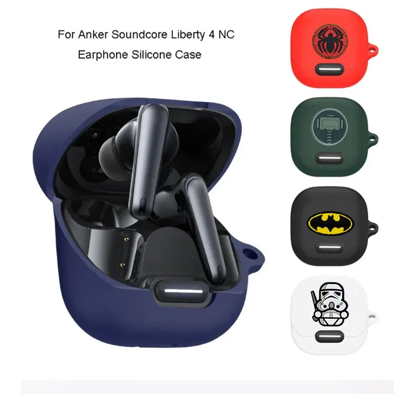 Custodia Per Auricolari Per Anker Soundcore Liberty 4 Nc Scomparto Di Ricarica Custodia Protettiva Cartoon Marvel Batman Shell Con Gancio