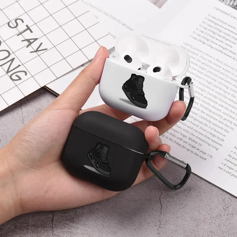 Black Cool Shoes Air Pods Custodia Per Auricolare Wireless Per Airpods 12Airpods3 Per Airpods Pro 2 Custodia Regalo Per Fidanzato