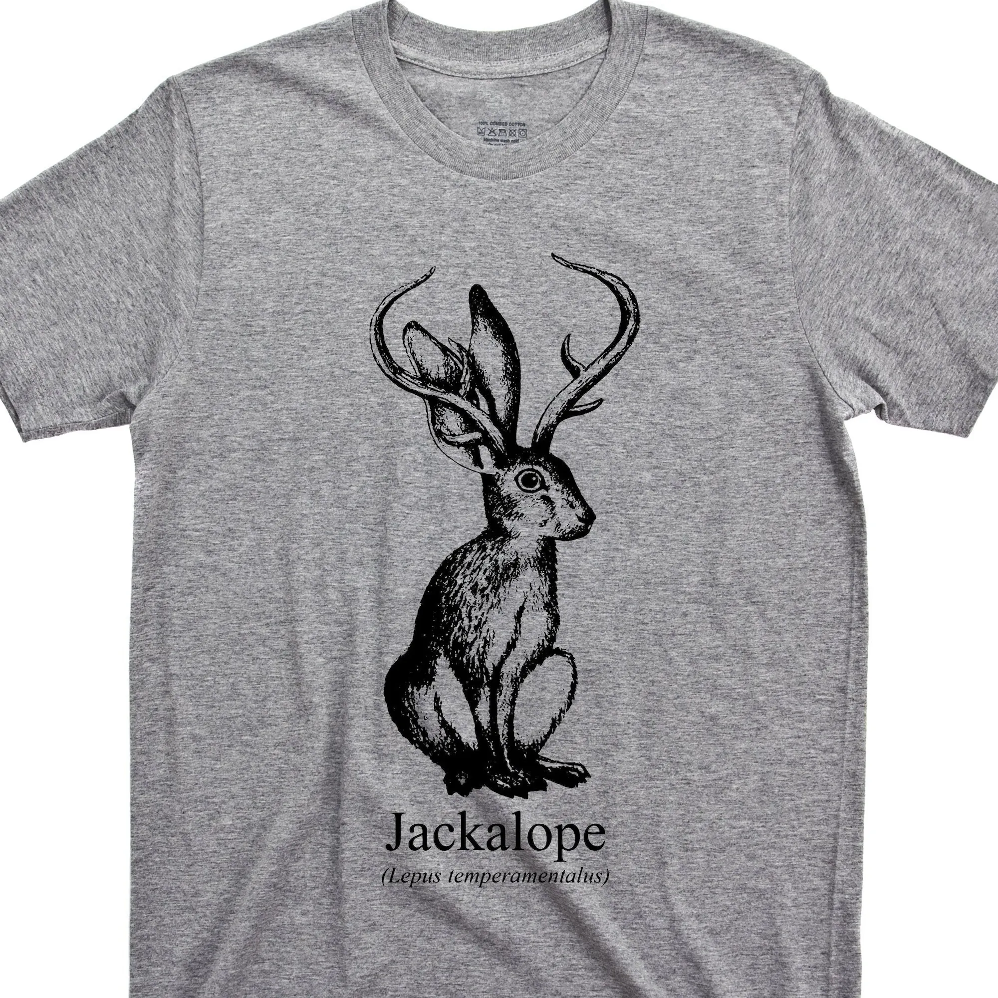 Jackalope T Shirt Lepus Temperamentalus Jackrabbit Antilope Horns Cryptids Cryptozoology