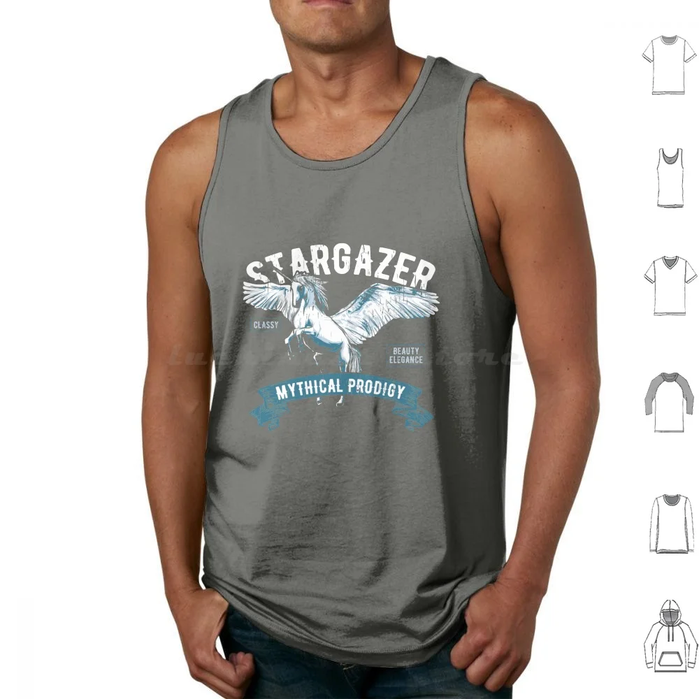 Unicorno Stargazer Mitico Fantasia Cavallo Canotte Gilet Senza Maniche Unicorno Stargazer Mitico Fantasia Cavallo Cryptid