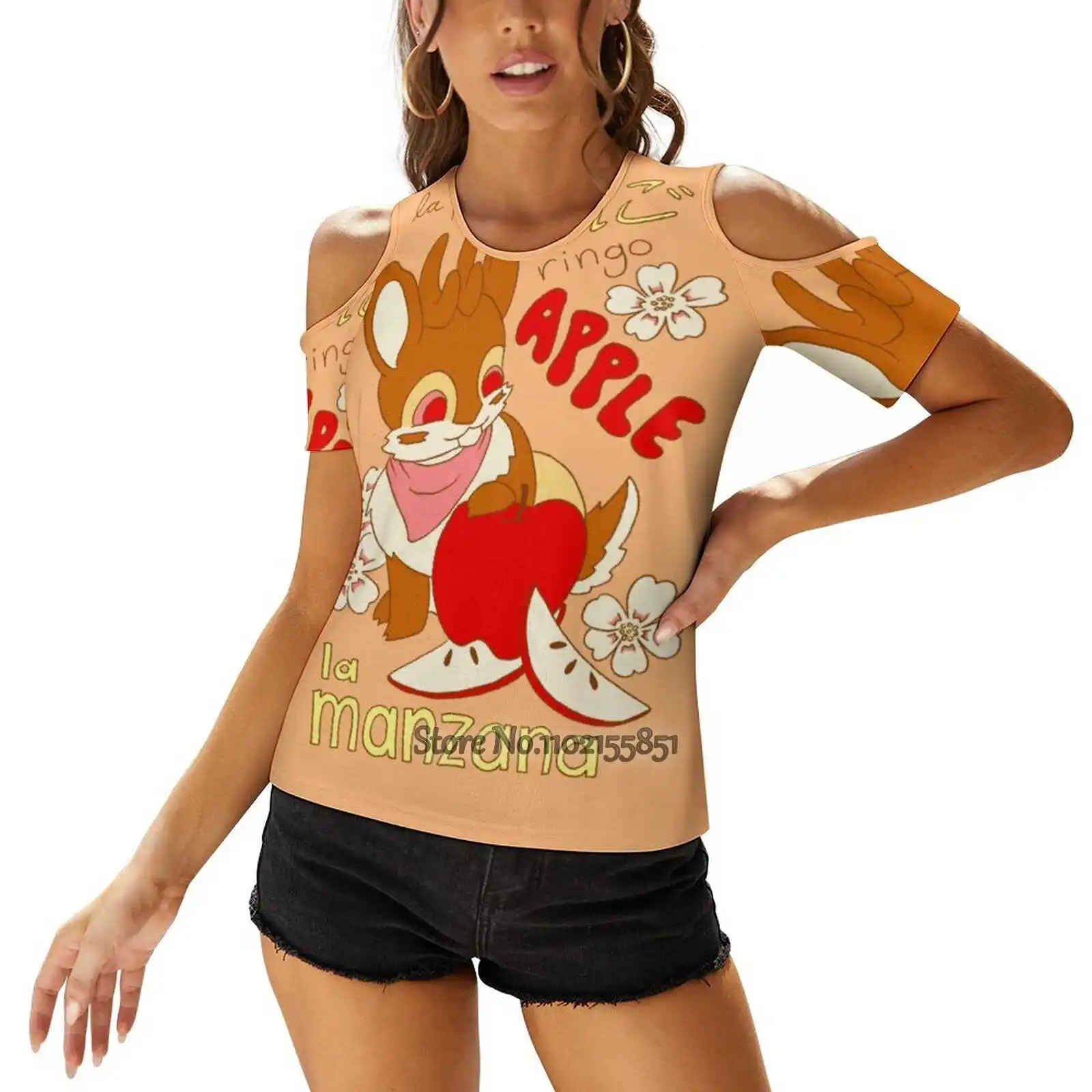 Jackalope E T-Shirt Da Donna Casual A Maniche Corte Top Tee Ladies Magliette Larghe Jackalope Rabbit Bunny Cute Animal Cryptid
