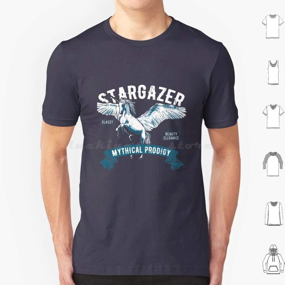 Unicorno Stargazer Mitico Fantasy Horse T Shirt 6Xl Cotton Cool Tee Unicorn Stargazer Mitico Fantasy Horse Cryptid