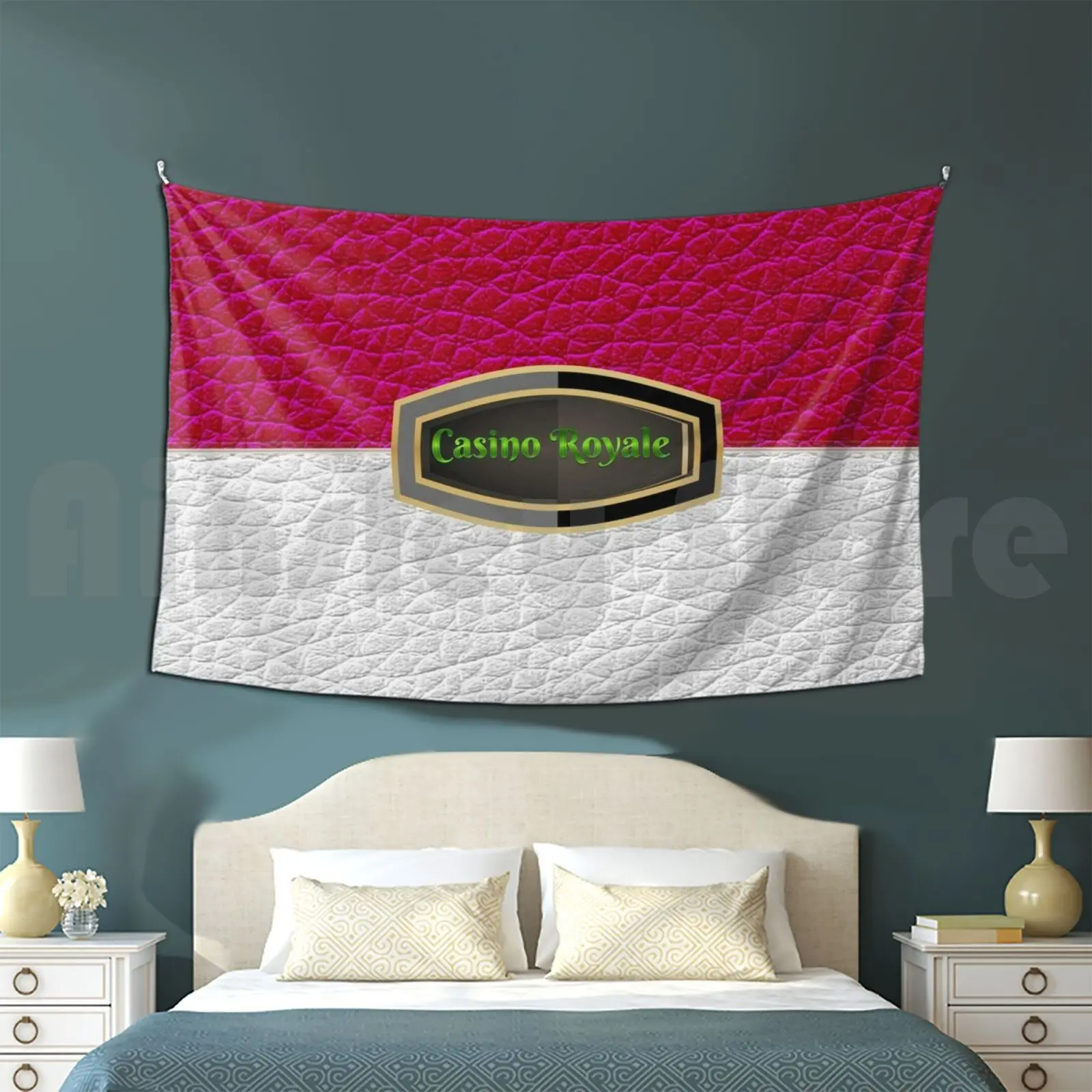 Casino Royale ( Monaco Flag ) Tapestry Living Room Bedroom Casino Royale Casino Royale Monaco Flag Decorations Ancient