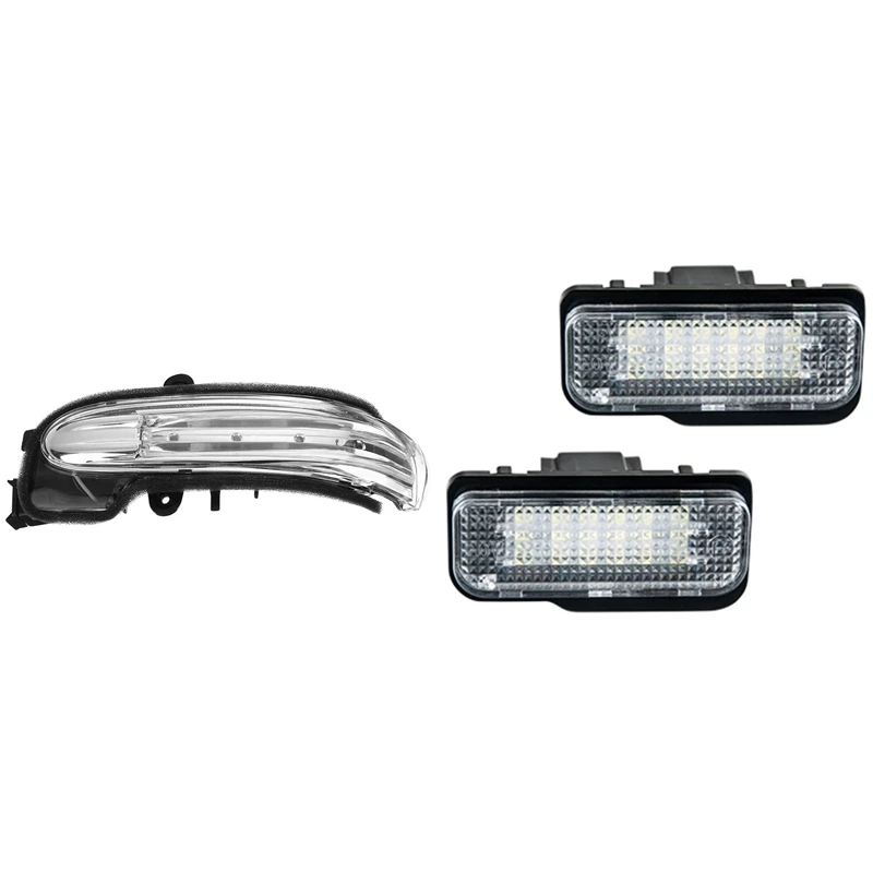 Luce Targa A Led Per Auto Per Mercedes-Benz W203 Con Luce Di Ingombro Laterale Per Auto Per Mercedes Benz W203 4 Porte 04-07 Sinistra