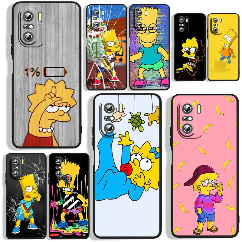 Nice Simpsons Animation Phone Case Per Xiaomi Redmi 7(Y3) 7A 8 8A 9 9A 9At 9C 10X 10 4G 5G 10C Black Funda Cover Silicone Soft