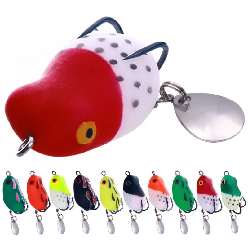 New Mini Rabbit Frog Lure Fake Lure Paillettes Double Hook Thunder Frog 4G Modificato Thunder Frog Fake Bait Fishing Supplies