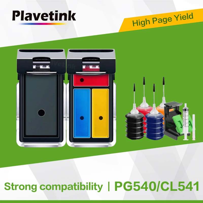 Plavetink 540 Per Canon Pg540 Cl541 Pg 540 Xl Cl 541 Xl Per Pixma Mg3150 Mg3250 Mg3550 Mg4250 Kit Di Ricarica Cartuccia Intelligente Stampante