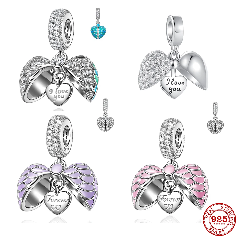 2022 New I Love You Forever Pandoras Charms Bead Fit Pandora Charm 925 Argento Bracciale Originale Argento 925 Gingillo Gioielli Fai Da Te