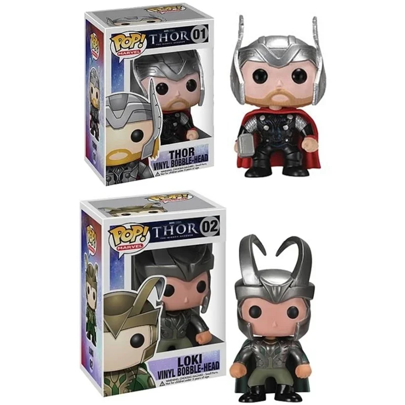 Nuovo Funko Pop Film E Tv Periferiche Thor #01 Loki #02 Pvc Vinile Modello Action Figure Collection Giocattoli Per Regalo Per Bambini