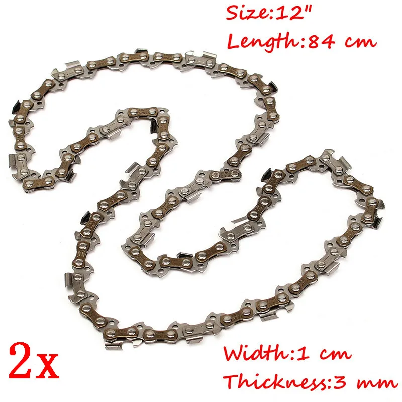2Pc 12 Pollici Chaisaw Saw Chain Blade 84Cm Sostituzione Per Remington 075703L 07570J 45Dl 3/8 Pollici Lp050 Gauge Drive Link Woodworker