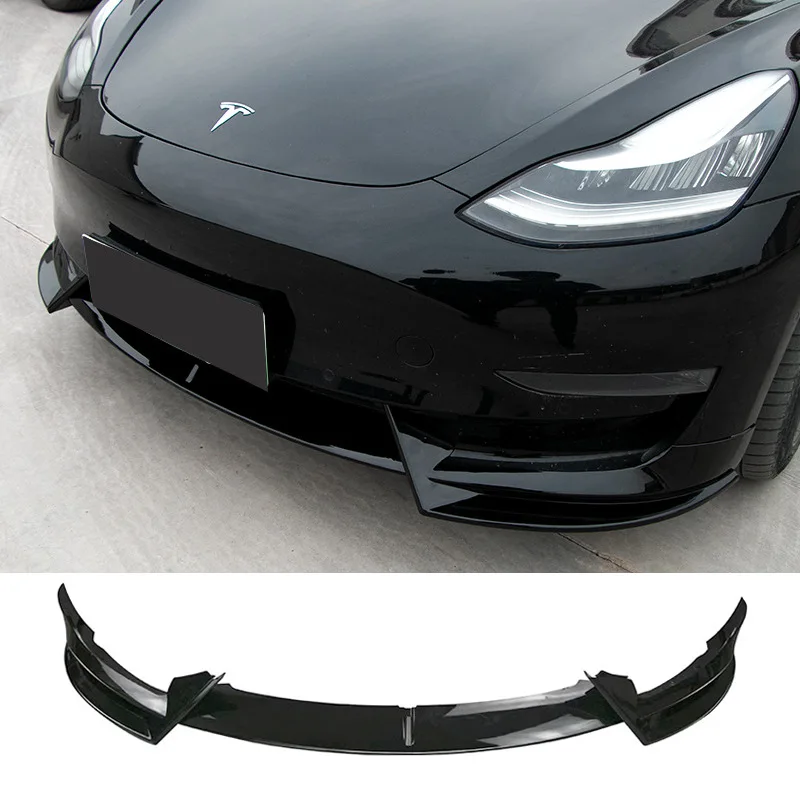 Paraurti Anteriore Lip Chin Diffusore Body Kit Spoiler Deflettore Tuning Accessori Per Tesla Model 3 Y 2017-2022 2023 Highland 2024
