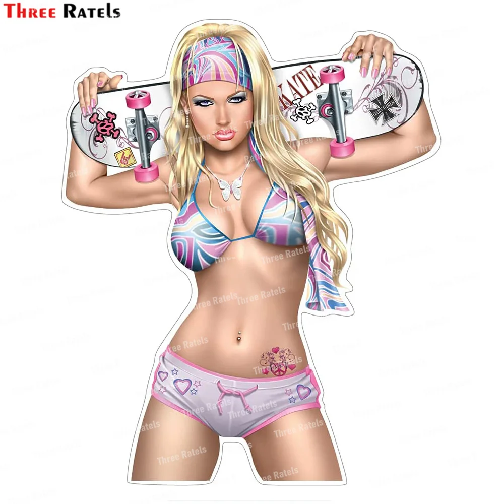 Tre Ratels L167 Pinup Sticker Meccanico Ragazza Car Sticker Officina Cacciavite Tuning Decalcomanie