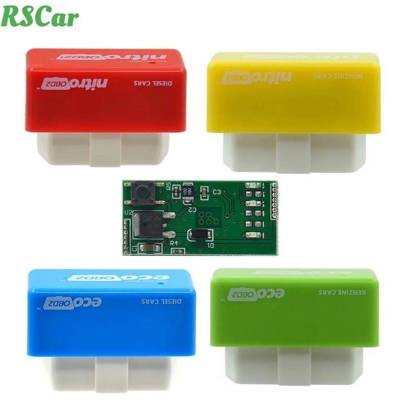 5 Pz Ultimo Chip Per Auto Tuning Performance Box Eco Nitroobd2 Ecoobd2 Plug & Driver Interfaccia Obd2 Eco Obd2 Benzina Diesel Plug Drive