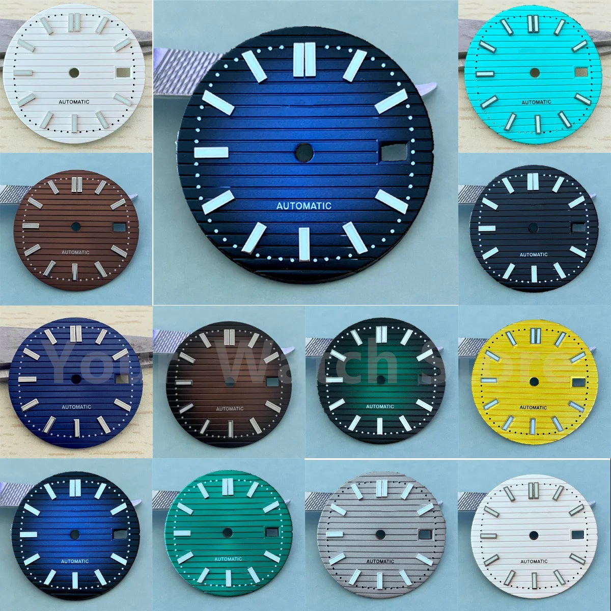 30.5Mm Nautilus Dial S Logo Verde Luminoso Nh35 Movimento Orologi Accessori Nh36 Orologio Nautilus Nh35 Tiffany Blue Dial 41 Custodie