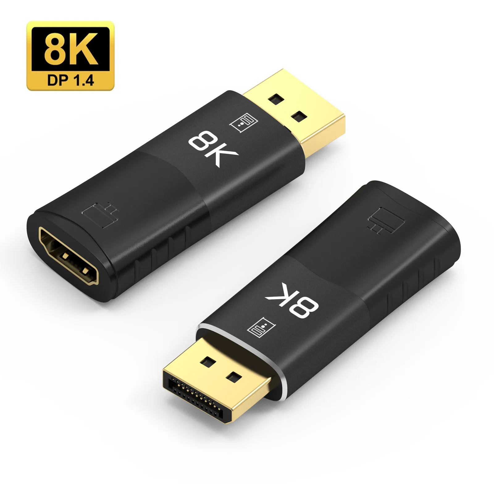 Adattatore Passivo 8K Displayport A Hdmi Compatibile 8K 30Hz 4K 120Hz Unidirezionale Dp1.4(Pc) A Hd2.1(Monitor) Accoppiatore Passivo