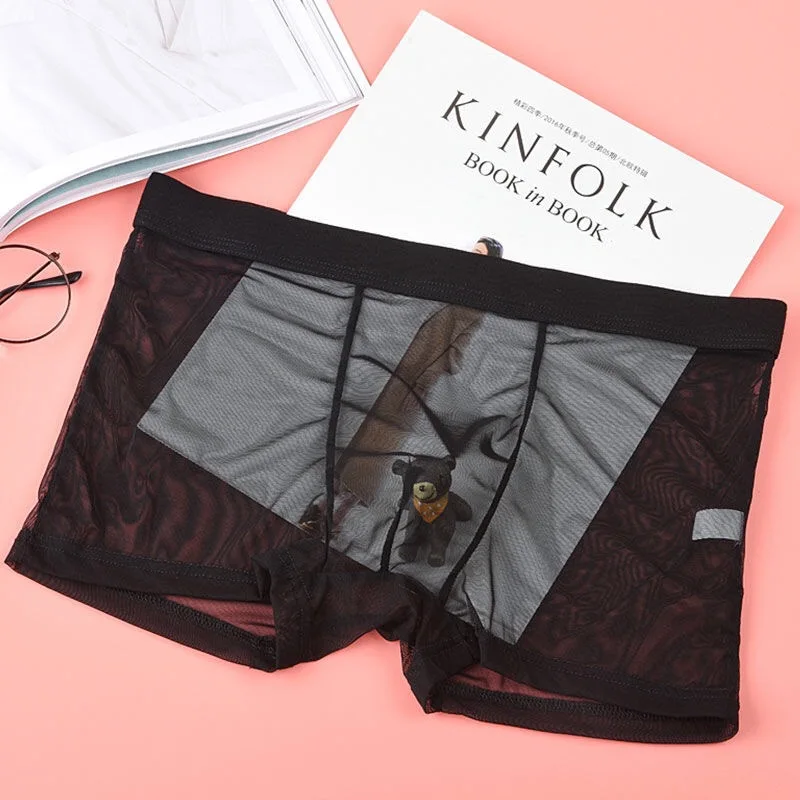 Biancheria Intima Ad Angolo Piatto Trasparente Ultra Sottile Da Uomo, Piccola Biancheria Intima Ad Angolo Piatto Trasparente, Biancheria Intima Traspi