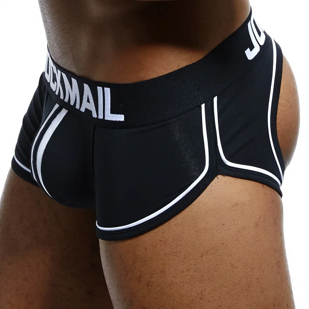 Jockmail Brand Men Underwear Boxer Shorts Backless Glutei Cotone Sexy Open Back Gay Man Underpant Sospensorio Cuecas Sissy Trunk