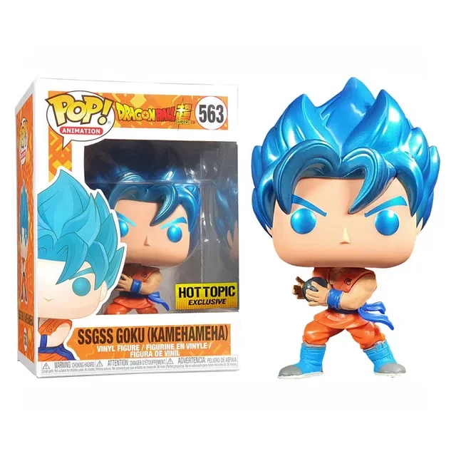 Funko Pop Dragon Balls 563 # Ssgss Goku Kamehameha Figure Toys Collection Model Toy