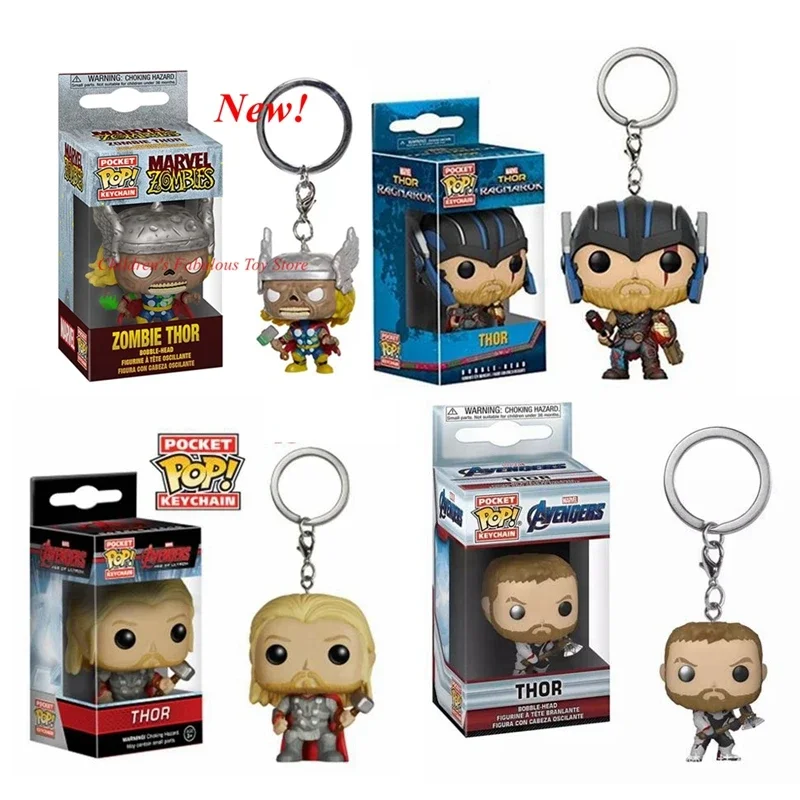 Funko Pop Pocket Con Scatola Portachiavi Giocattoli Portachiavi Thor Zombie Thor Action Figure Toy