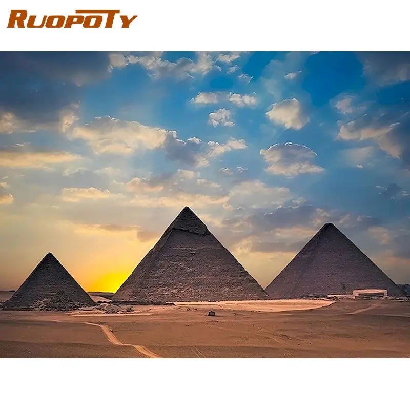 Ruopoty Scenario Pittura Diamante Tre Montagne 5D Diamante Fai Da Te Nuovo Arrivo Vendita Pittura Di Opere D'Arte Di Strass