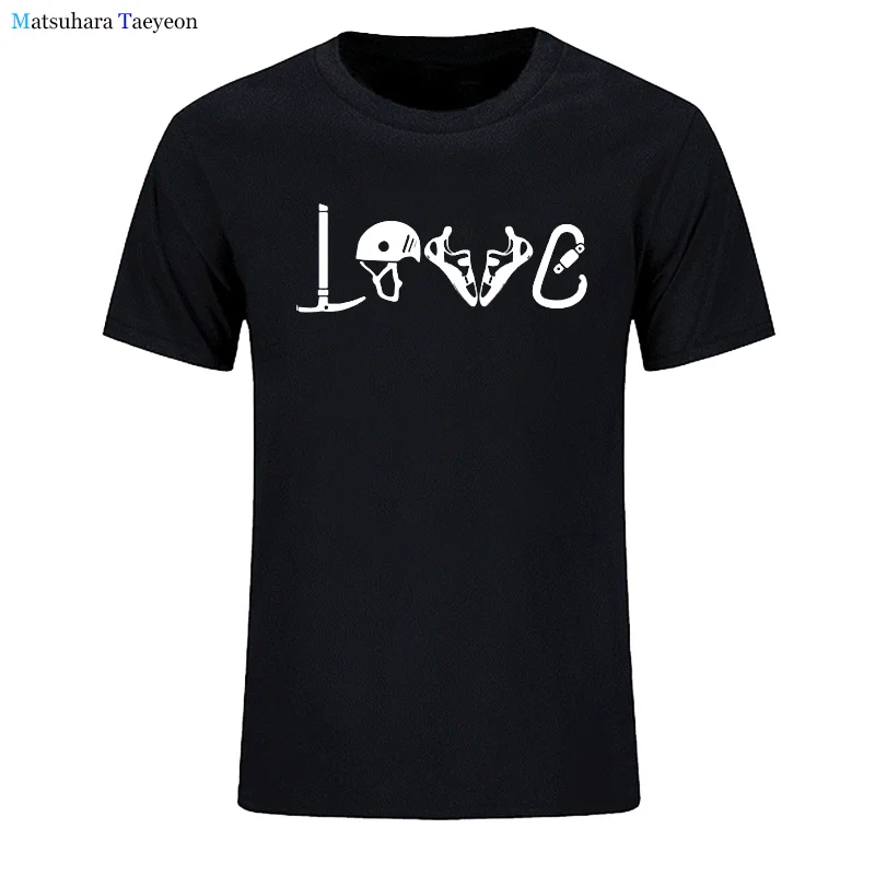 Love Climb Equipment T Shirt Uomo Manica Corta Summer Cotton Climbing Mountain T-Shirt Uomo Camisetas Gift