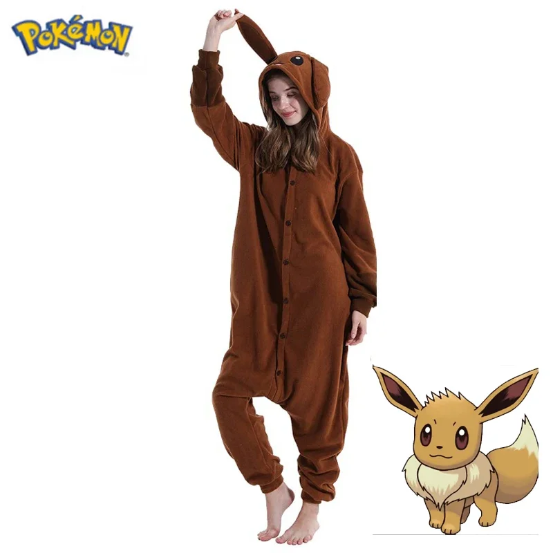 Pokemon Costume Cosplay Eevee Tutina Pigiama Per Halloween Cartoon Natale Donna One Piece Kigurumi Anime Full Body Pijama