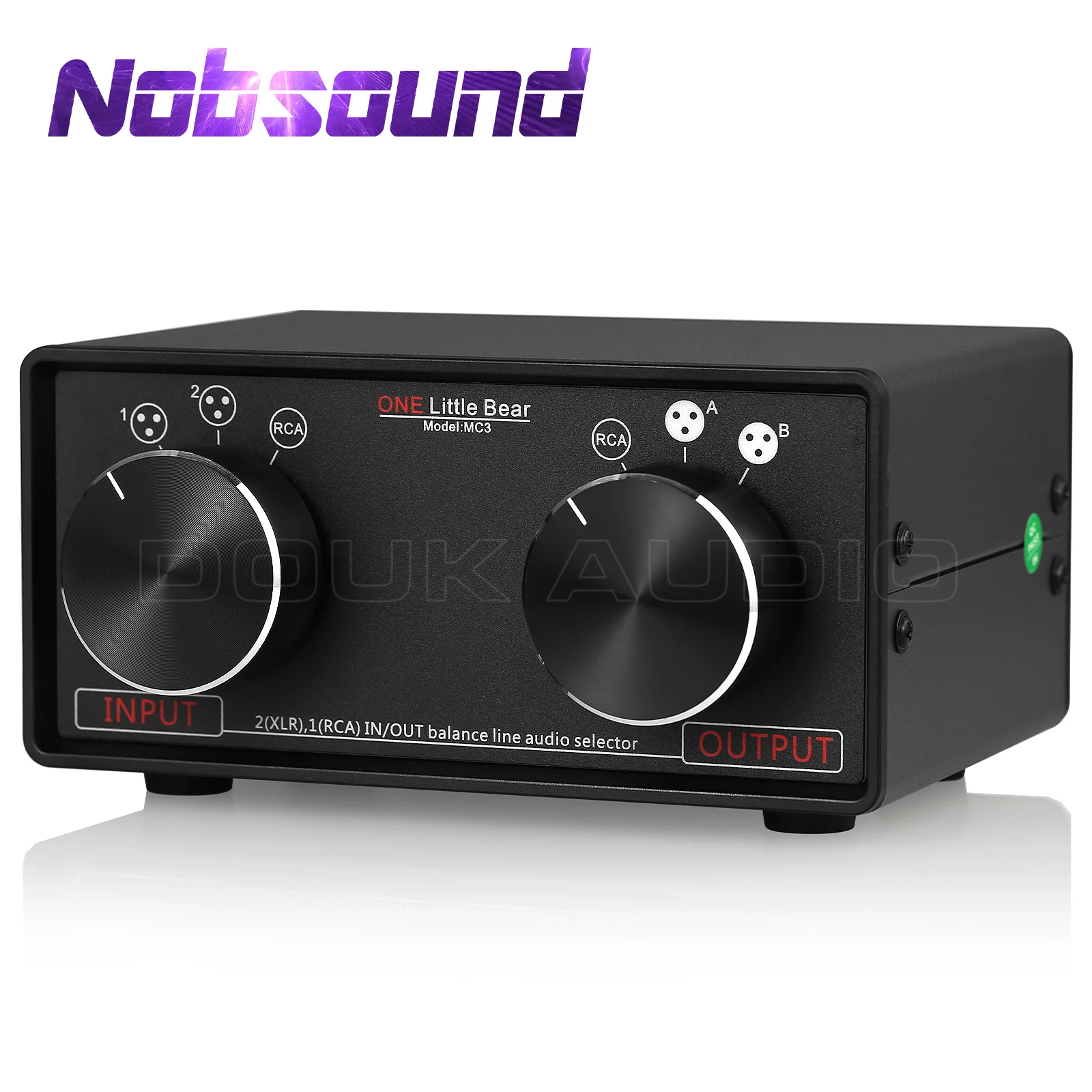 Nobsound 3-In-3-Out Xlr Bilanciato/Rca Stereo Audio Converter Selettore Box Passiva Preamp Per Amplificatore Home