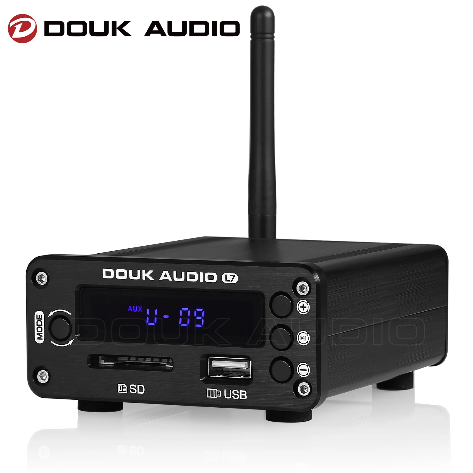 Douk Audio Hifi Bluetooth 5.0 Decoder Ape Lossless Music Audio Player Mini Pre-Amplificatore Supporta U-Disk Sd Fm Radio