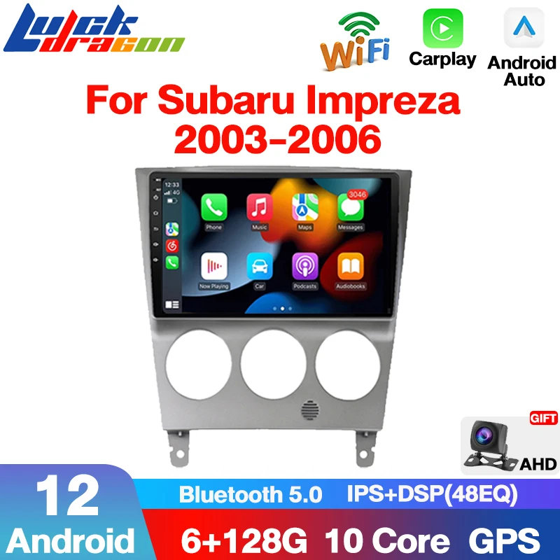 2 Din Dvd Video Player Gps Wifi Bt Audio Per Subaru Impreza Gd Gg 2002 2003 2004 2005 2006 2007 Autoradio Multimediale Android 12