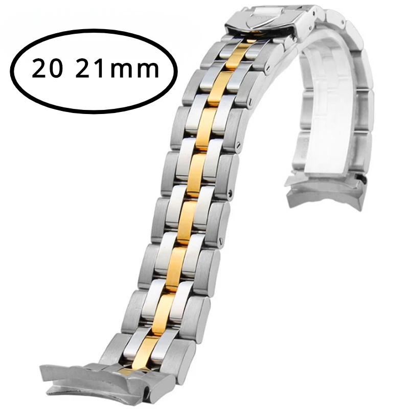 Accessori Per Orologi Bracciale In Acciaio Inossidabile 316L Per Tudor Glamour Strap Men Cinturino In Argento Fibbia Sicura 20 22Mm 5 Perline