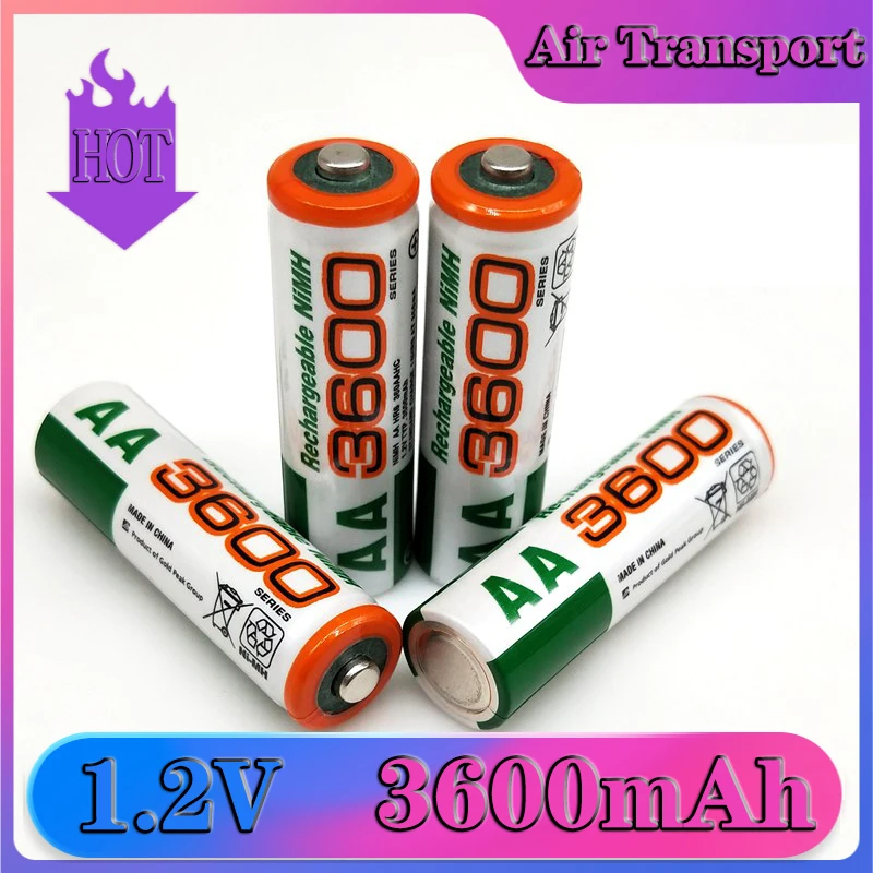 Batteria Ricaricabile 1.2 Vaa3600 Nimh Per Fotocamera Digitale, Mouse Wireless, Telecomando, Giocattolo, Bilancia Elettronica, Ecc