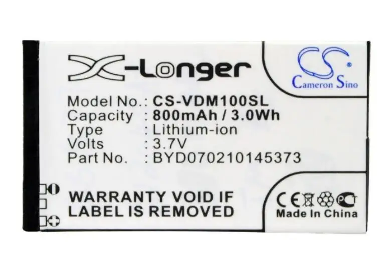 Cameron Sino 800Mah Batteria Per Vodafone D100 D101 Mini D100 D101 Byd070210145373 Mobile, Smartphone Batteria