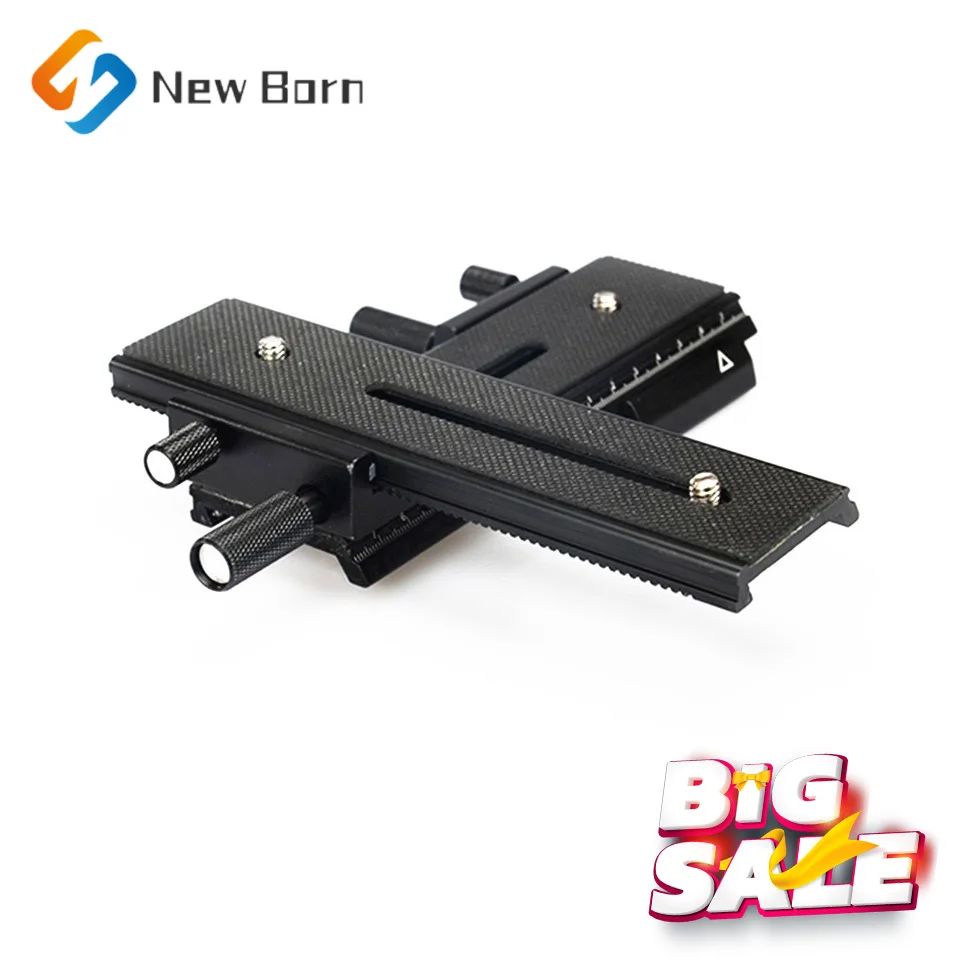 2 Pz Lp-01 2-Way Macro Focus Focusing Rail Slider Metallo 1/4 Pollici Foro Per Vite Per Canon Nikon Sony Pentax Camera Dslr Accessori