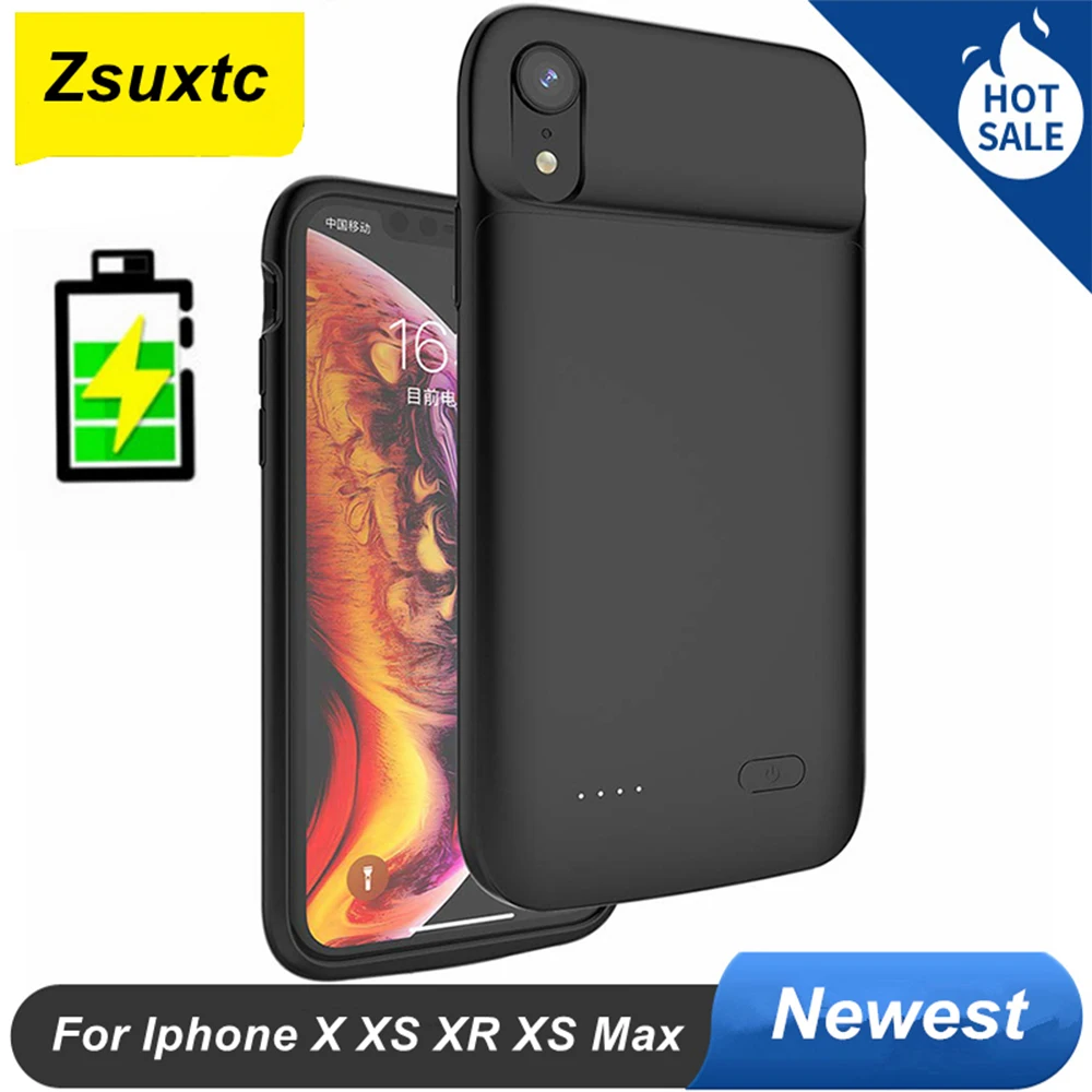 Soft Silicone Power Case For Iphone X Battery Case For Iphone X Xr Xs Max Cover Charging Bank For Iphone Xr Battery Charger Case