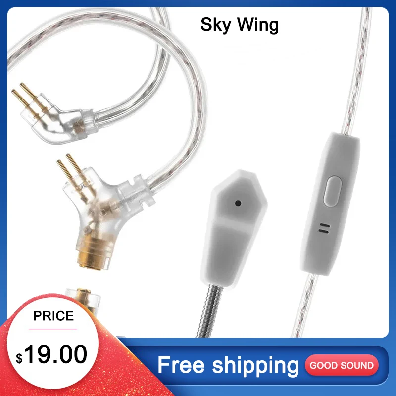 Kinera Celest Sky Wing Cavo Di Aggiornamento Per Auricolari Microfono Super-Cardioide 2Pin 0.78 Iems Gaming Live Streaming Cuffie Hifi