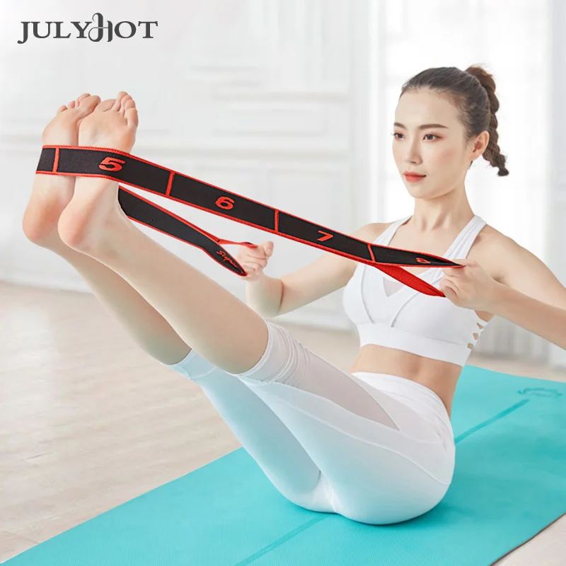 Fasce Di Resistenza Per Pilates Yoga Multifunzionali Loop Fitness Exercise Pull Strap Belt Elastic Latin Dance Stretching Bands