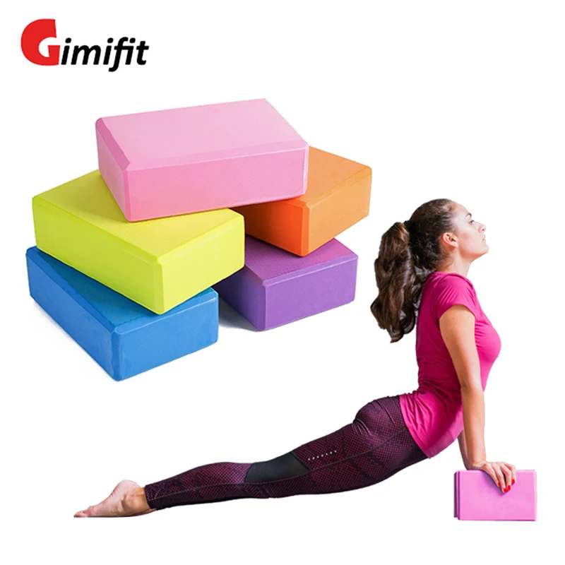Gimifit Yoga Block Supporta Schiuma Mattone Allungamento Aiuto Palestra Pilates Yoga Block Esercizio Attività Fisica Sport Fitness