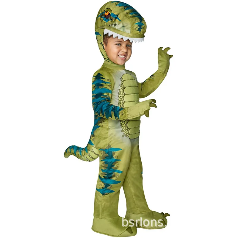 Bambini Halloween Dinosaur Costume Cosplay Tirannosauro Rex Cosplay Tuta Stage Dinosaur Performance Costumes