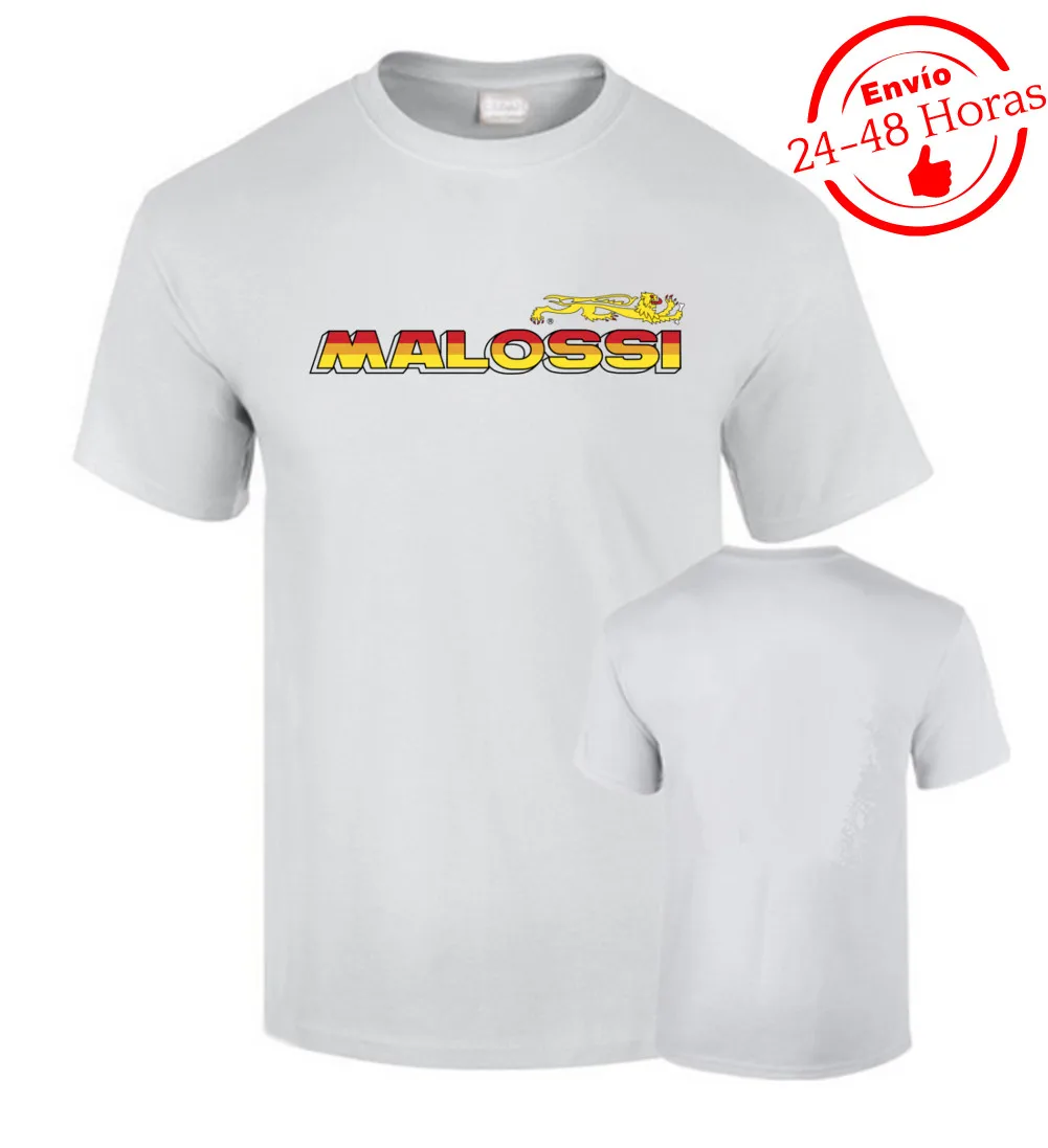 T-Shirt Premium Bianco Malossi Tuning Carburatore Per Ciclomotore Carburatore Stampato Qualità Cotone Premium 190Grs