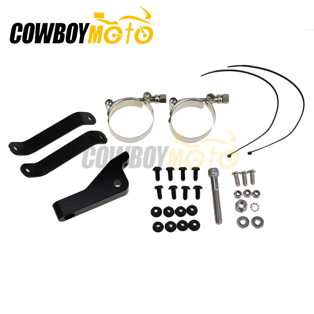 Moto Forcella Staffa Faro Carenatura Trigger Mount Lock Kit Per Harley Dyna Street Bob Fxdb Low Rider Super Glide 2006-2014
