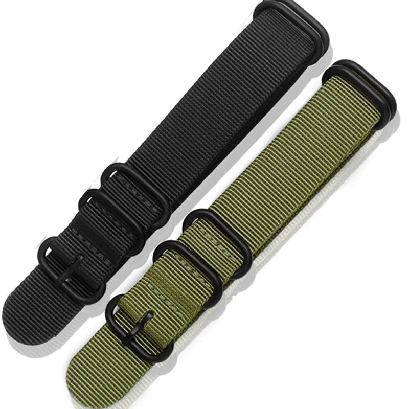 Cinturino In Nylon Resistente Di Marca 20Mm 22Mm 24Mm Zulu Watch Band Ring Buckle Per Seiko Armani Citizen Casio Seagull Canvas Belt