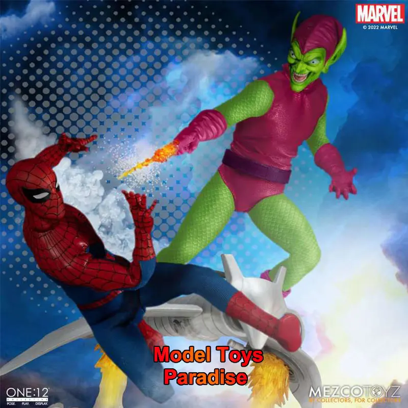 Mezco 1/12 Men Soldier Green Goblin Marvel Super Villain Set Completo 6 ''Action Figure Regali Per Fan Da Collezione