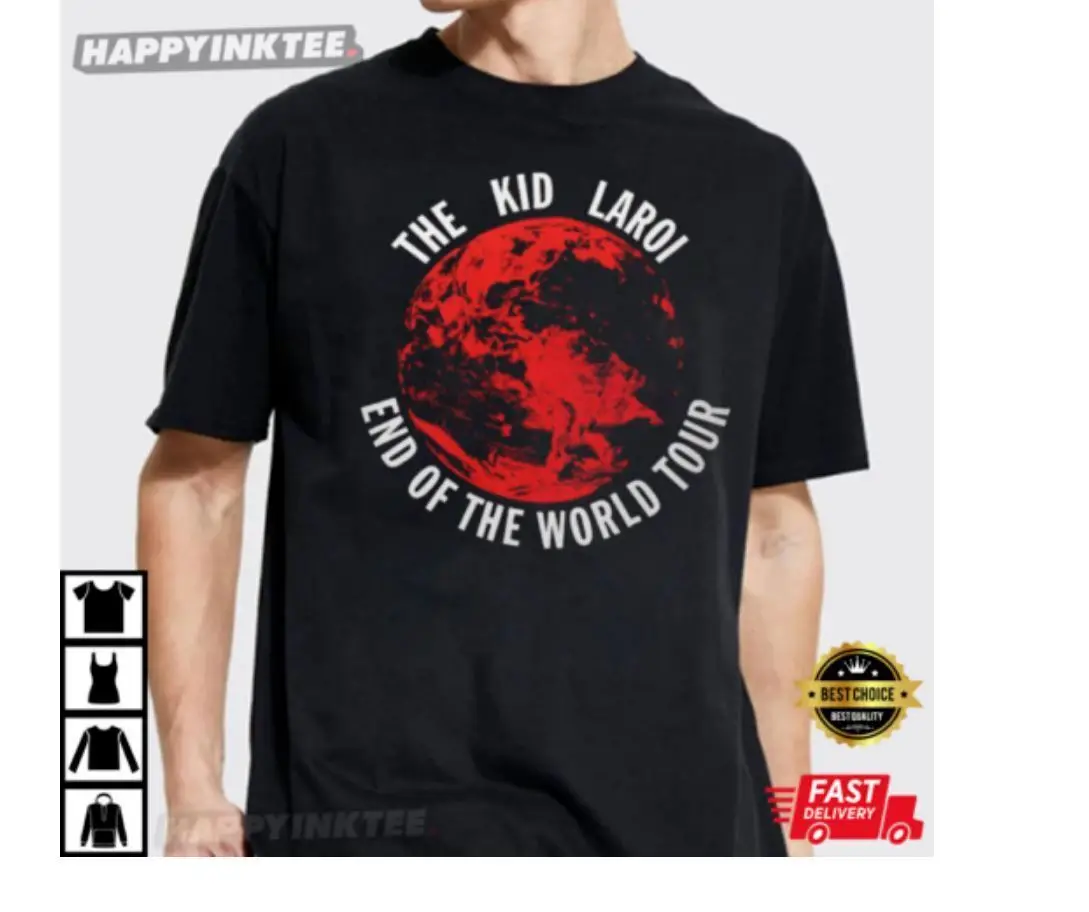 The Kid Laroi End Of World Tour 2022 T Shirt Maniche Lunghe O Corte