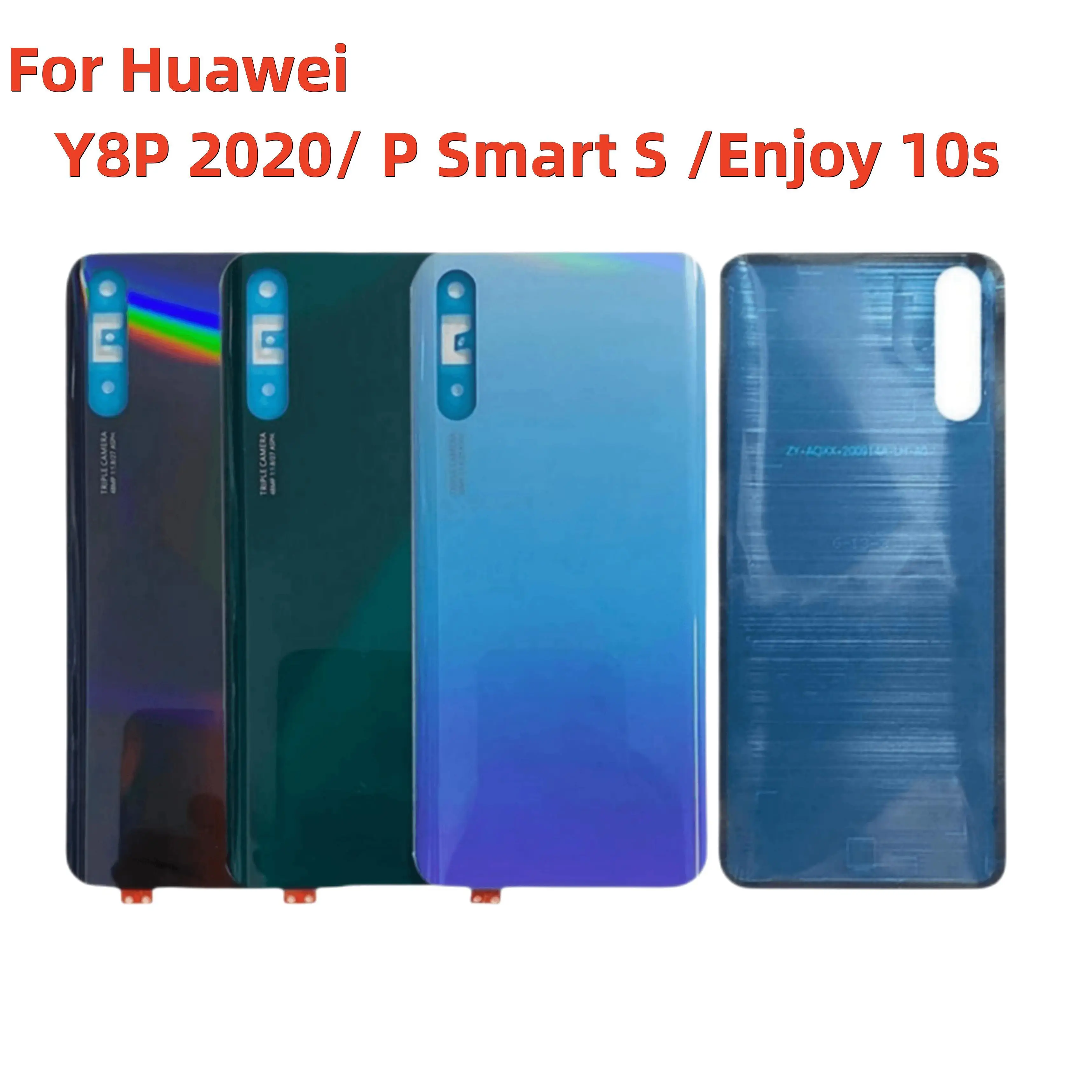 6.3 "Per Huawei Y8P 2020 P Smart S Goditi Il Coperchio Della Batteria Posteriore 10S Custodia In Vetro Per Porta Posteriore Con Adesivo Aqm-Lx1 Aqm-L2