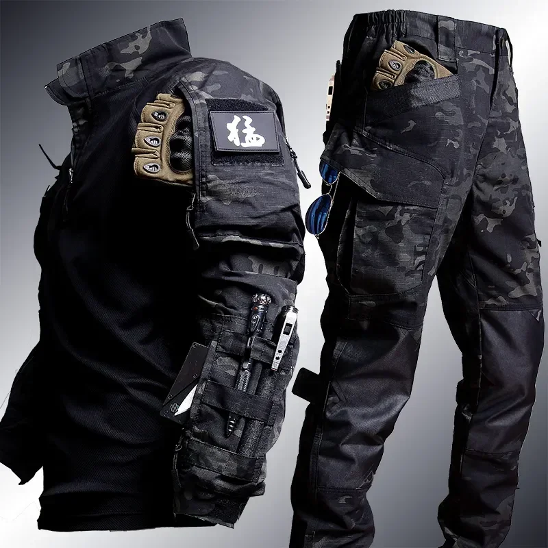 Tactical Frog Suit Men Airsoft Clothes Military Paintball 2 Pezzi Set Swat Assault Shirts Forze Speciali Pantaloni Uniformi Della Polizia