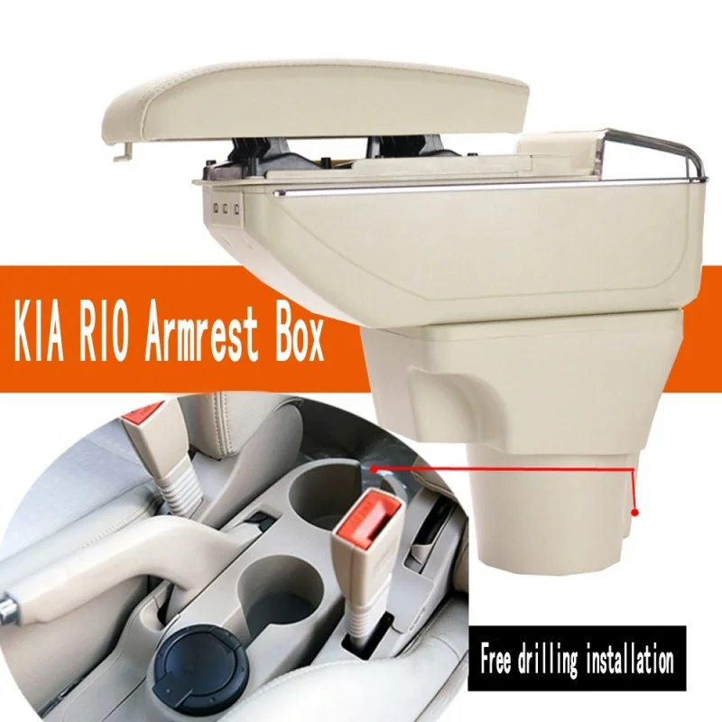 Bracciolo Gomito Per Kia Rio Bracciolo Box Console Centrale Contenuto Negozio Centrale Con Portabicchieri Interfaccia Usb